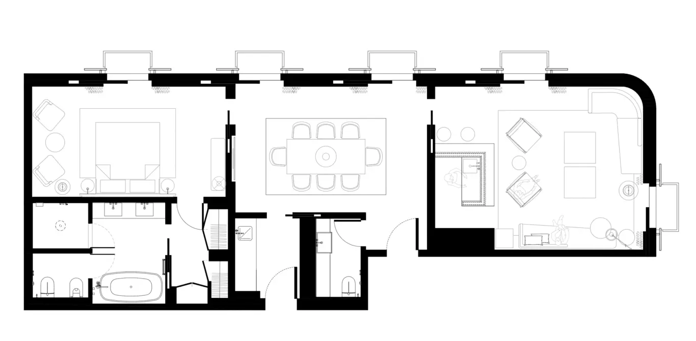 Floor plan of the Castle Suite