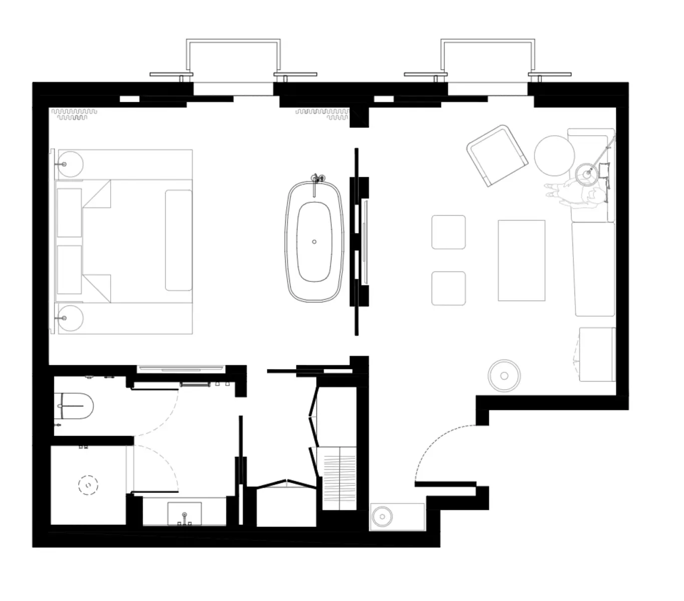 Floor plan of the Plaza Suite